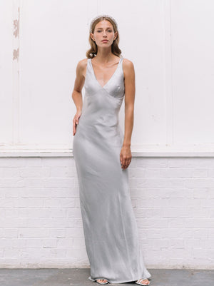 
            
                Load image into Gallery viewer, Piper High Back | Maxi Dress - Matte Pale Blue
            
        