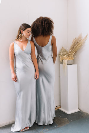 
            
                Load image into Gallery viewer, Piper High Back | Maxi Dress - Matte Pale Blue
            
        